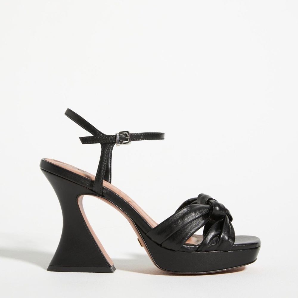 NWT Anthropologie Vicenza Black Knotted Platform Heels 41